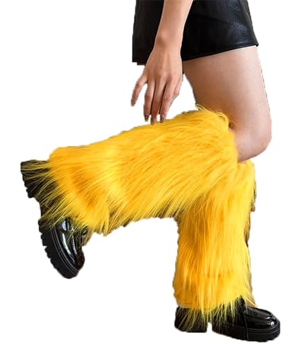 yello レッグウォーマー付き　ブーツ　新品　Mサイズ23.5 Amazon.co.jp: YIGZYCN 女性用ふわふわファーレッグウォーマー