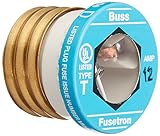 Bussmann BP / t-12 12 AmpタイプT time-delay dual-element Edisonベースプラグヒューズ125 V UL Listed、カード付