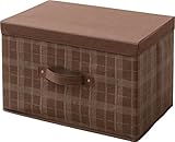 【東洋ケース ファブリック収納ケース インナーボックス フタ付き チェック ブラウン CHS-1PF-BR】[返品・交換・キャンセル不可]