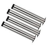 BQLZR調節可能なシルバーステンレススチールFuniture脚キャビネットソファテーブル足パックof 4 50*350mm N00722