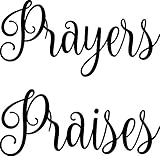 Praises Prayers 5 "ビニールデカールステッカーセット – Bible Study教会マスVBSサービス ホワイト MT3000960-white