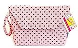 らくらく収納 おむつポーチ 小物入れ 腕バンド 付きだから両手が使える! 外出時の必需品 タッシートート 新柄:ピンクブラウンドット柄