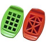 FunBites, Food Cutter Set Creates Bite-sized Shapes Kids Can't Resist - Set of 2 (Green Squares / Or