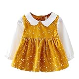 Cutelove　ドレス　星柄　プリンセス　ロングスリーブ　長袖　コットン　綿　女の子　ベビー　ガールズ　赤ちゃん　幼児　春　秋　可愛い　素敵　カジュアル　普段着　韓国　チュチュベビー