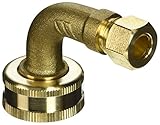 Watts Watts LFA-158A Brass Fitting Dishwasher Elbow, 3/8-Inch C by 3/4-Inch FGH [並行輸入品]