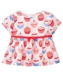 Gymboree Baby Girls' Pink Cupcake Print Sateen Top Jet Ivory 18-24 [並行輸入品]