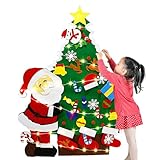 LAMPTOPクリスマスツリー 電飾つき クリスマスツリー フェルト収納ケース付き 飾り 壁掛け フェルト部屋 クリスマス壁掛け 飾り 玄関 クリスマス デコレーション 手作り 繰り返し使用可能 収納便利