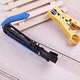 2ピース同軸ケーブル圧着プライヤーストリッパーrg6/rg59/rg11圧縮ハンドツールセット圧着ペンチワイヤーストリッピングペンチキット