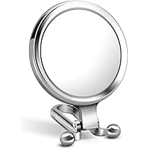 Amazon.co.jp: 両面メイクミラー 両面鏡 10倍と等倍 10倍拡大鏡