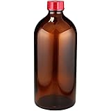遮光瓶 中栓付 褐色 500ml 詰め替え用ボトル ガラス瓶 空容器 茶色ビン 消毒用アルコール対応 詰め替え容器 アルコール可 ガラスボトル