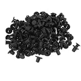 8ミリメートル径ホール黒いプラスチックファスナードアバンパーリベットは車のために100個