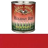 General Finishes PHR Milk Paint, 1 pint, Holiday Red [並行輸入品]