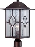 Nuvo Lighting 60/5645 Stanton Post One Light Lantern 100-watt A19 Outdoor Porch and Patio Lighting w