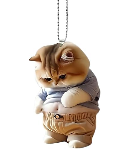 Amazon.co.jp: デブ 犬 猫 マスコット キーホルダー ボールチェーン 腹