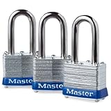 Master Lock 同一キー ナンキン錠 幅1-9/16インチ シャックル1-1/2インチ 3 Pack 3TRILF 3