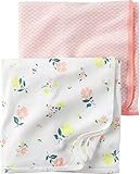 Carter's Baby Girl Swaddle Blankets - 2 pk - Floral/Pink - Newborn-24 Months by Carter's