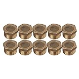 BQLZR G 1 / 2 "スレッドパイプ六角ヘッド真鍮プラグ空気圧Hydraulics継手10個パック