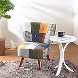 不二貿易 61374 ソファ1p デイジー パッチワーク ブルーイエロー