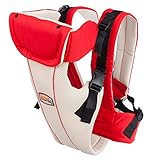 多機能通気性の調節可能なバックルコットン幼児の赤ちゃんキャリアバックパック (赤)