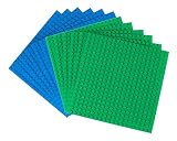 クラシックBaseplates by Strictly Briks | 100 %と互換性すべて主要な建物レンガブランド|両面スタッカブルBases | 12 Tight Fitベースプレートinブル