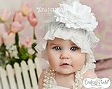 ベビーレースビーニー帽子☆ホワイト