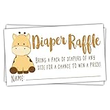 50 Giraffeおむつ券|性別ニュートラルベビーシャワーゲーム