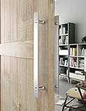 DIYHD フラットバー木製スライドバーンドアハンドル引手 23-3/5"H handle FSFLATH-600