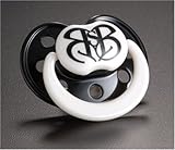 ROCK STAR BABY おしゃぶり RSBロゴ1 ホワイト/ブラック