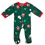 Domybest（Baby）クリスマス ベビー服 親子服 パジャマ 男の子 女の子 0-18ヶ月 クリスマスサンタクロース 2色 お子様の誕生日 記念日 出産祝い お祝いギフト クリスマスパーティー
