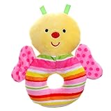 giftshop101 5 "キュートバタフライソフトPlush Baby Rattle Baby Toy – ピンク