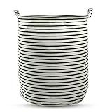 JIEKERY ランドリー ボックス バスケット 生活雑貨収納 洗濯物入れ 洗濯 かご 折りたたみ 撥水加工 取って付き 北欧 50*40cm (F)