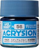 GSI クレオス(GSI Creos) アクリジョンカラー ミディアムブルー 半光沢 10ml ホビー用塗料 N56