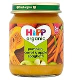 HiPP Organic Pumpkin, Carrot & Apple Spaghetti 6+ Months 125g (Pack of 2) - ヒップ有機カボチャ、ニンジン＆リンゴスパゲッティ