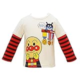 アンパンマン Anpanman 天竺 袖ボーダーフェイクレイヤード 長袖Tシャツ fo-ea3514-ea9123 95cm アイボリー