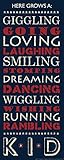 Heritage 1093 Here Grows A Kid Wall Decor 30 x 12-Inch Blue [並行輸入品]