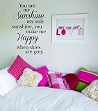 You Are My Sunshine Quote Decal Sticker Wall Vinyl Art Girl Boy Teen Baby by Boop Decals [並行輸入品]