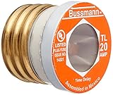 Bussmann BP/TL-20 20 Amp Time Delay, Loaded Link Edison Base Plug Fuse, 125V UL Listed Carded, 3-Pac