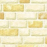 壁紙 シール のり付き クロス 断熱シート 【お得な20mセット】 [ブリックブラウン] クッション壁紙 DIY