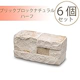 NXstyle　煉瓦　レンガ　ブリックブロック ナチュラル ハーフ×6個　9900717