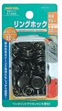 まとめ買い!!2個セット「ファミリーツール(FAMILY TOOL) リングホック 頭径15mm 黒ニッケル 10組入 51385」