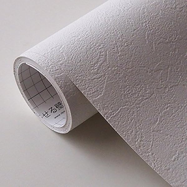 限定セット シール式 はがせる壁紙 Rilm リルム 漆喰風ホワイト 912 かんたんシール式壁紙 2 5mセット 道具付 日本製 Diy 賃貸 壁紙 Amazon