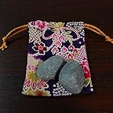 歯固め石 巾着、説明書付き（宅急便でお届け） （ お食い初め　石 はがため石 百日祝い ）