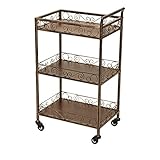 アンティークワゴン 3段 SP 全3色 幅48cm×奥行32.5cm×高さ84cm [ エステワゴン ネイルワゴン 美容室ワゴン キッチンワゴン マルチワゴン サイドワゴン キャスター付き インテリア 収納 まつげエクステ 業務用 サロン 