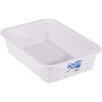 傾斜バスケット　PP製　洗える　45ｘ30　5セット Amazon.co.jp: リス 角ざる 浅型 中 ホワイト W30.5×D40.5×H10