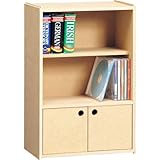 スリムミニ本棚 幅30cm高さ45cm 扉1枚付 積み重ね 横置き CD DVD CD収納 DVD収納 本棚 書棚 文庫本 コミック マンガ 漫画 CDラック