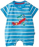 Kite 「カイト」-  オーガニックコットン ボーダーロンパース - Organic cotton - Biggles Stripy Romper (03-06M (68 cm))