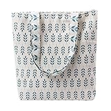 Pinji キャンバス バッグ トート バッグ ショルダー バッグ ハンドバッグ 可愛い 帆布 カジュアル 多機能 多用途 (木の葉)