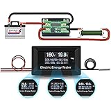 zmart 150V 20A 3KW 直流 デジタル 電圧計 電流計 電力計 電力 バッテリ容量 インピーダンス 温度 時間 外部防水温度