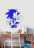 Sonic the Hedgehog壁デカールビニールステッカー漫画アートビデオゲームのデコレーションにホーム子供男の子部屋寝室、プレイルーム、装飾snc1