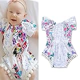 PER ベビー服 夏　ロンパース カバーオール 子供服　レース　女の子　ガールズ　可愛い 夏服 (90cm)